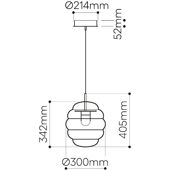 Blimp Pendant Suspension Dimensions