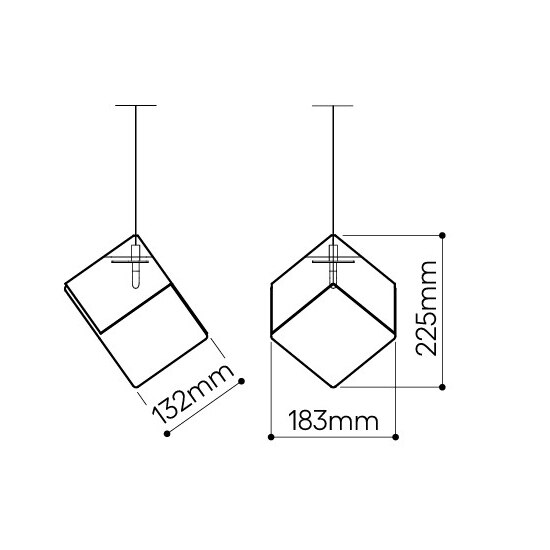 De castelli X Pyrite pendant Suspension Dimensions