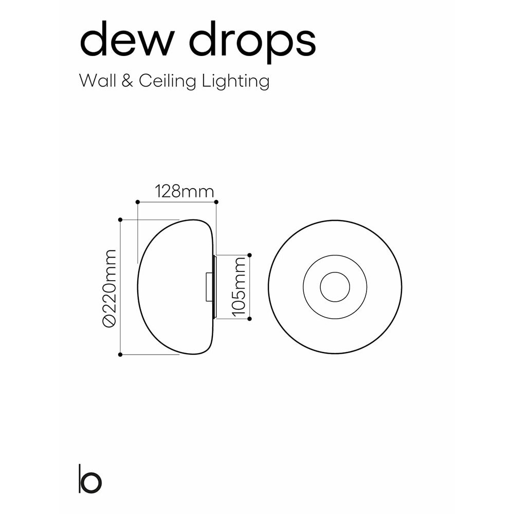 Dew Drops Wall/Ceiling Dimensions
