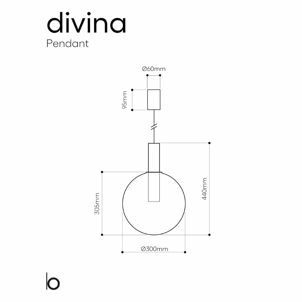 Divina Pendant Suspension Dimensions