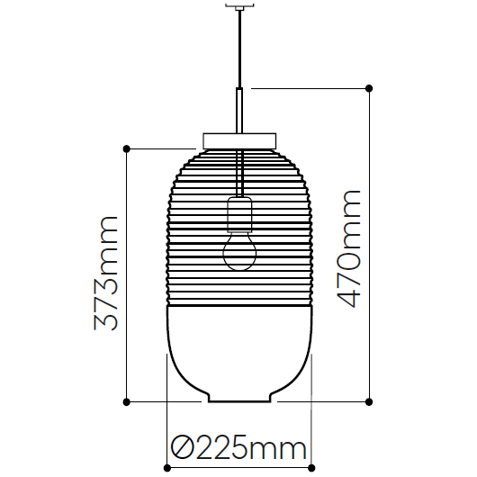 Lantern Pendant Suspension Dimensions