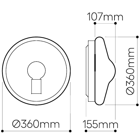 Orbital Ceiling/Wall Dimensions