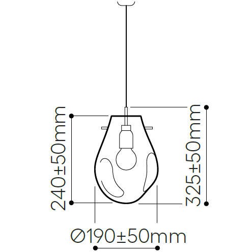 Soap Pendant Suspension Dimensions