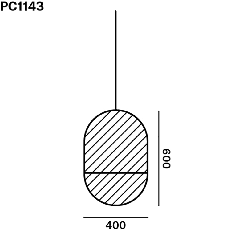 Geometric Oval Full Bottom Suspension Dimensions