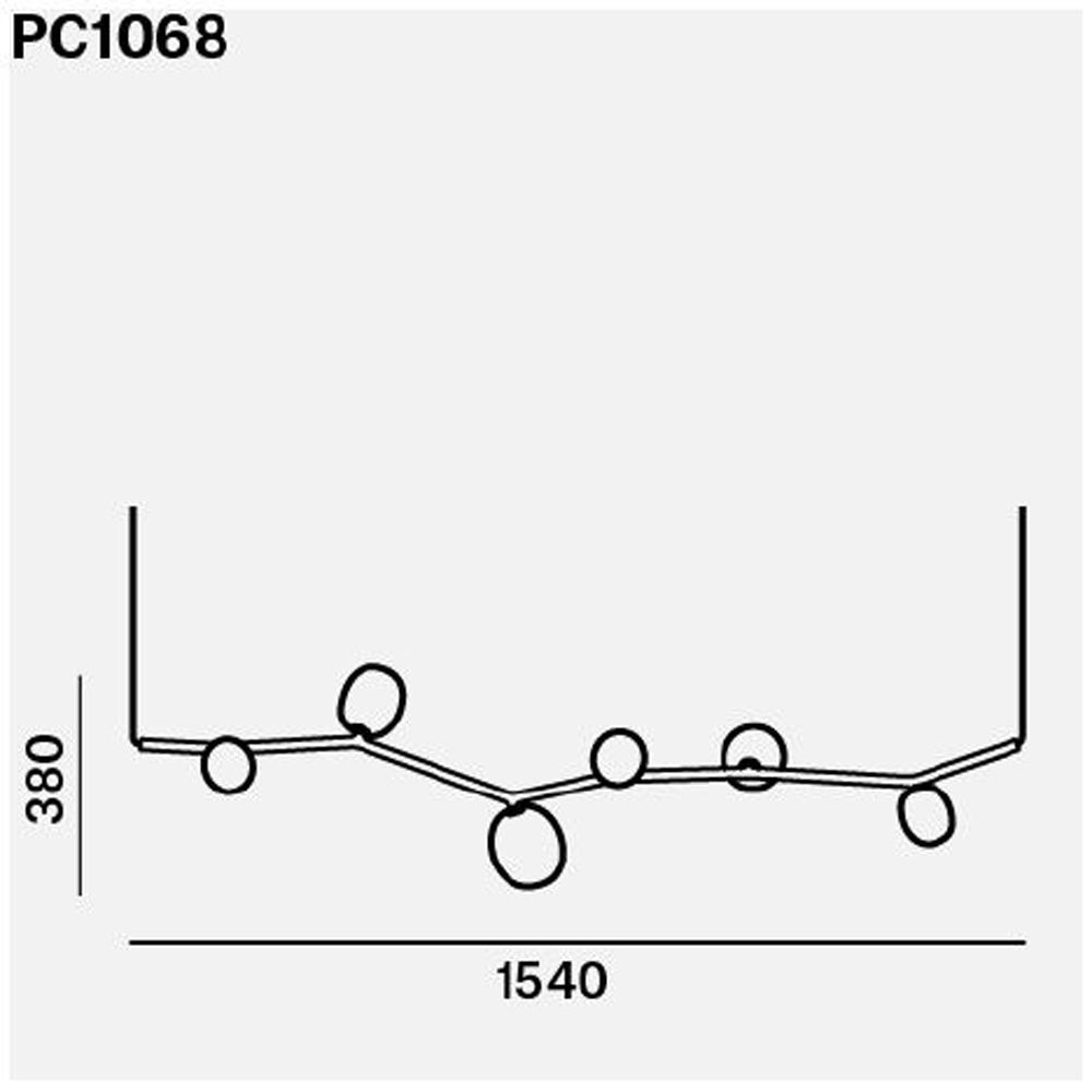 Ivy Horizontal 6 Suspension Dimensions