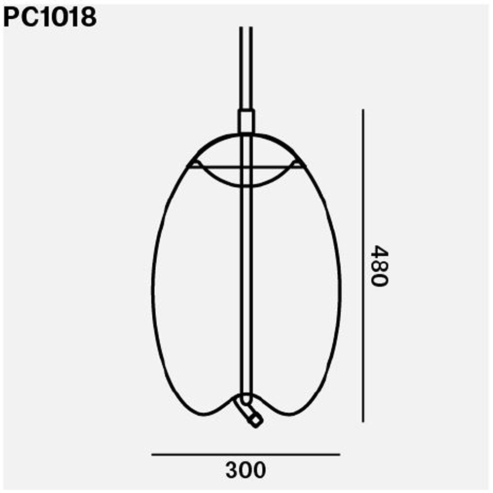 Knot Uovo Suspension Dimensions