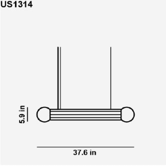 Prisma Pendant Double Suspension Dimensions