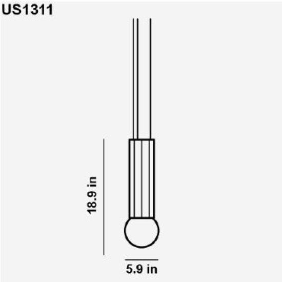 Prisma Single Pendant Suspension Dimensions