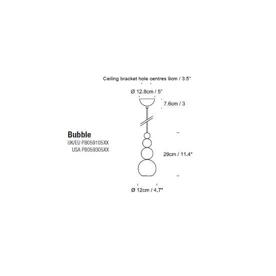 Bubble Suspension Dimensions