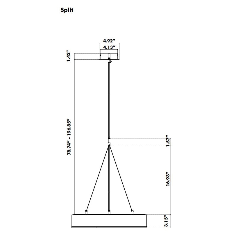 BuzziDisk LED Suspension Dimensions