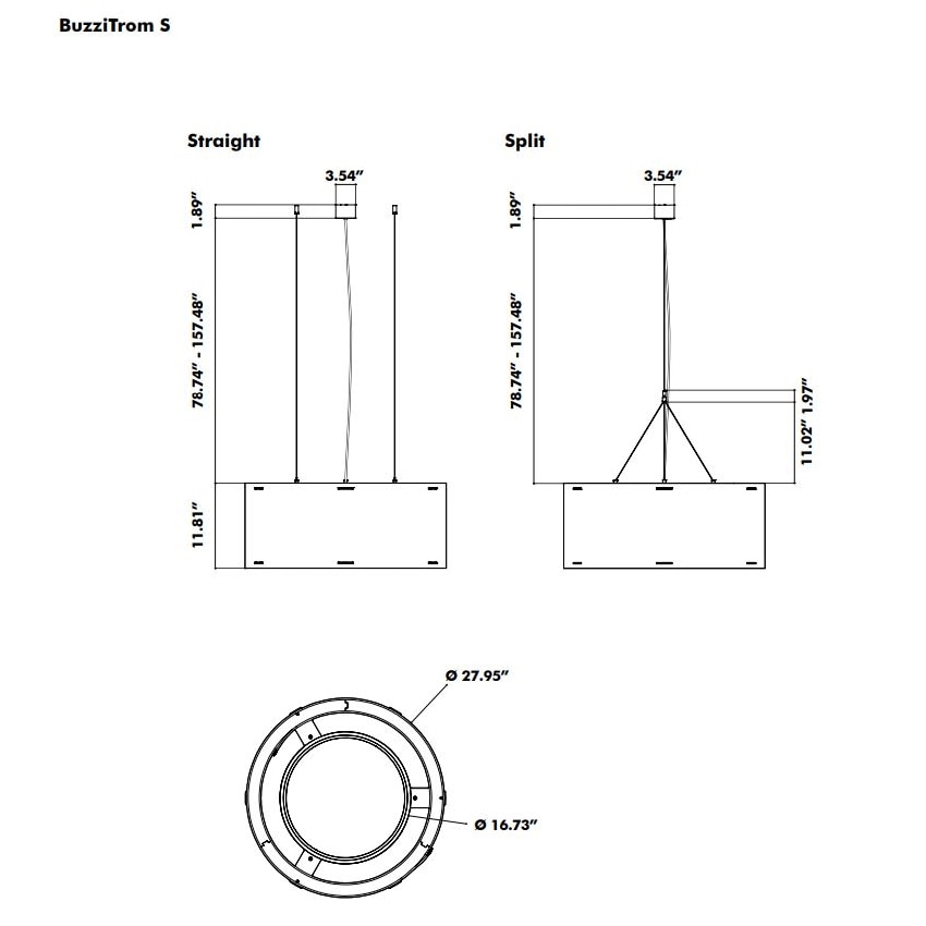 BuzziTrom Suspension Dimensions