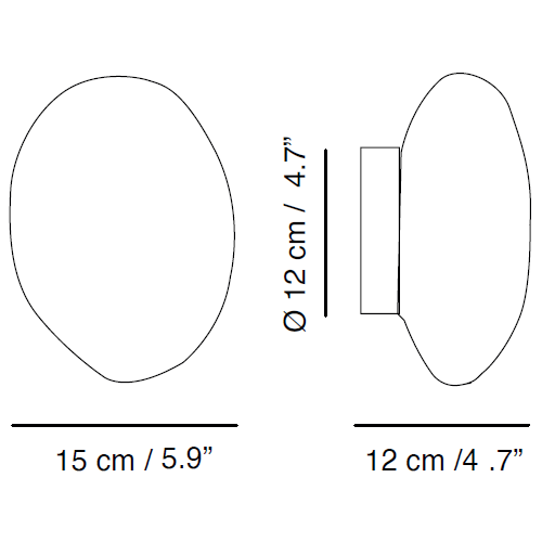 Còdol Outdoor Ceiling/Wall Dimensions