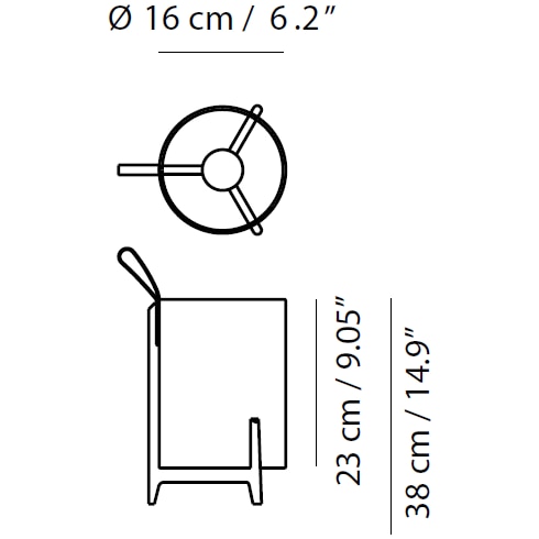 Greta Battery Portable Table Dimensions