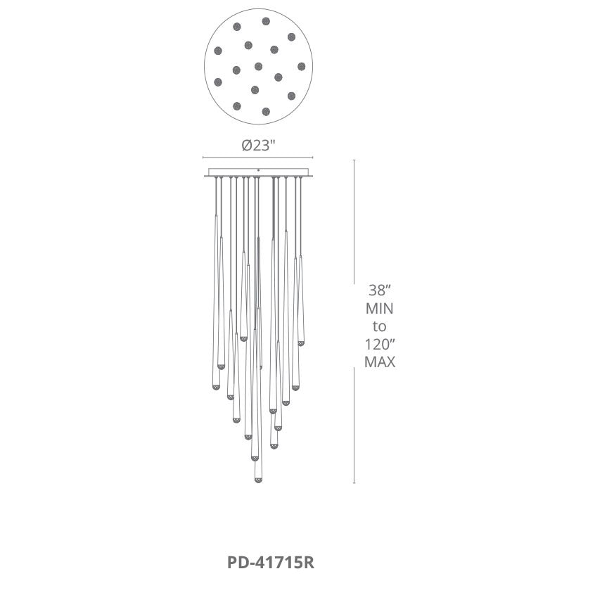 Cascade 15 Round Canopy Suspension Dimensions