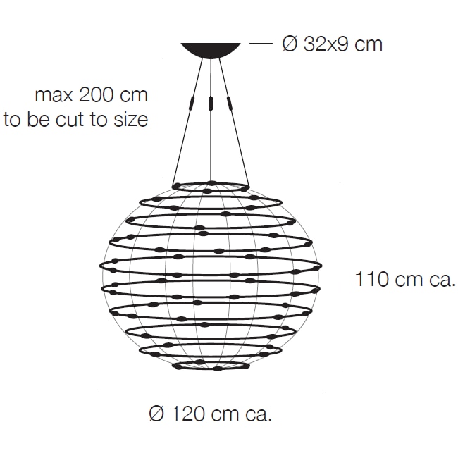 56 Petits Bijoux Chandelier Suspension Dimensions
