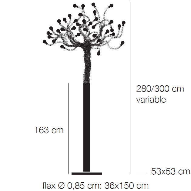Albero della Luce Floor Dimensions
