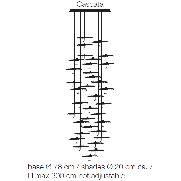 Gold Moon Chandelier Suspension Dimensions