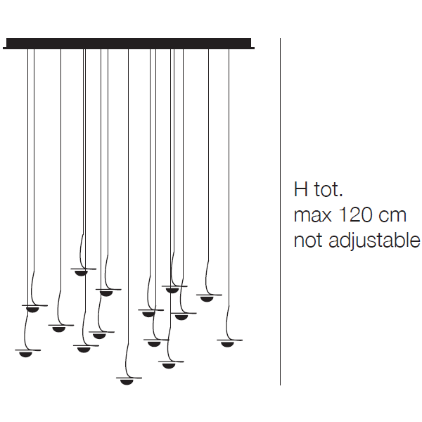 Jackie O Large Chandelier Suspension Dimensions