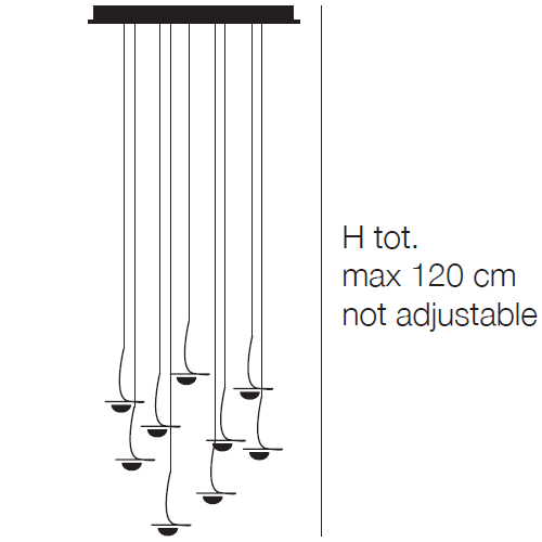 Jackie O Small Chandelier Suspension Dimensions