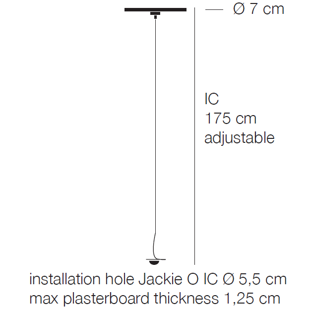 Jackie O Suspension Dimensions