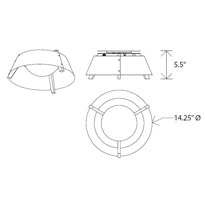 Casia Flush Ceiling Dimensions
