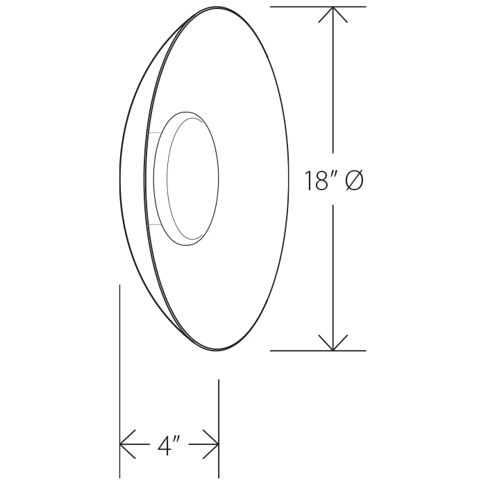 Volo Flush Mount Ceiling/Wall Dimensions