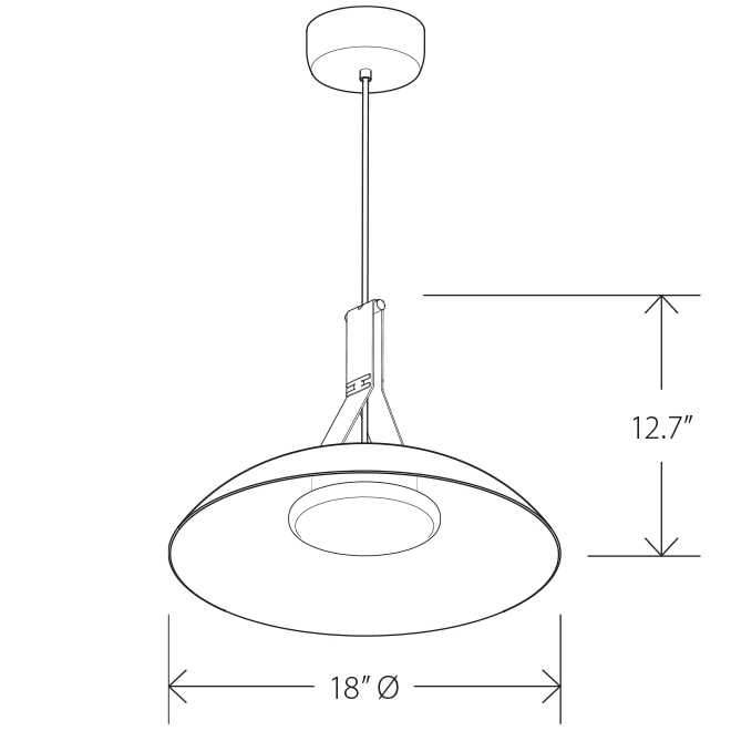 Volo Pendant Suspension Dimensions