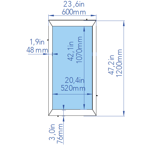 CoeLux High Tech 25 Recessed Ceiling Dimensions