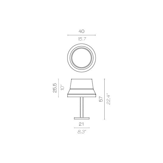 Audrey TA Table Dimensions