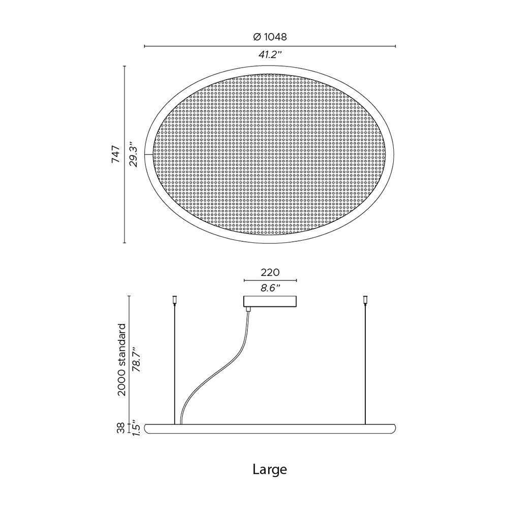 Bogota' Suspension Dimensions