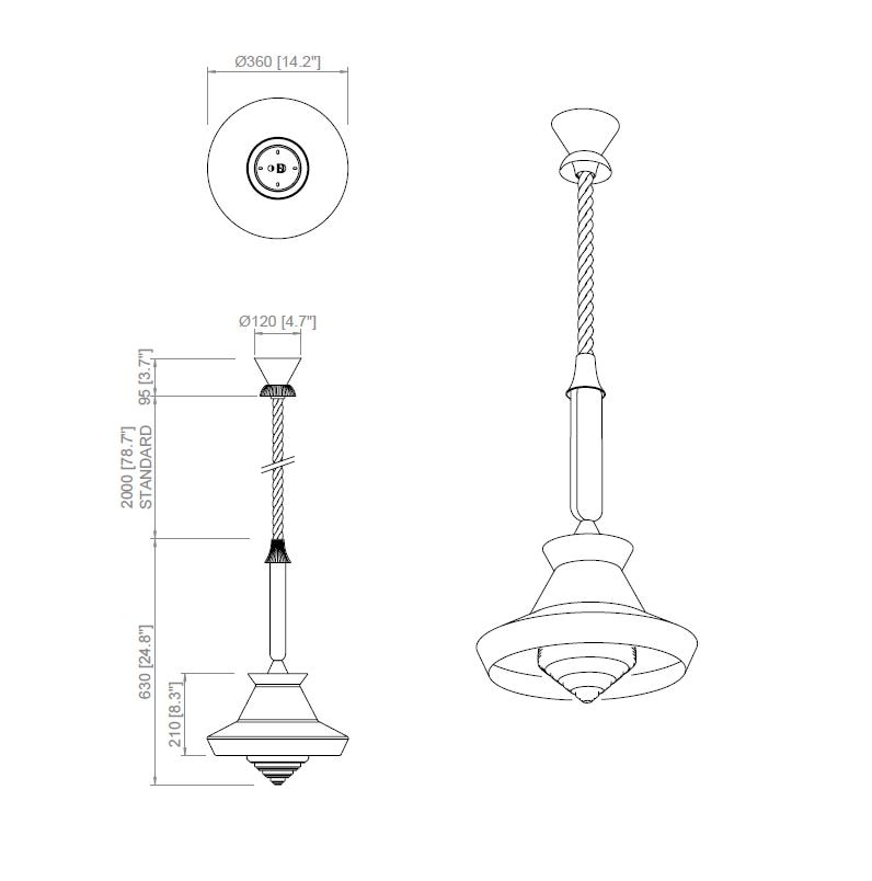 Calypso So XL Outdoor Suspension Dimensions