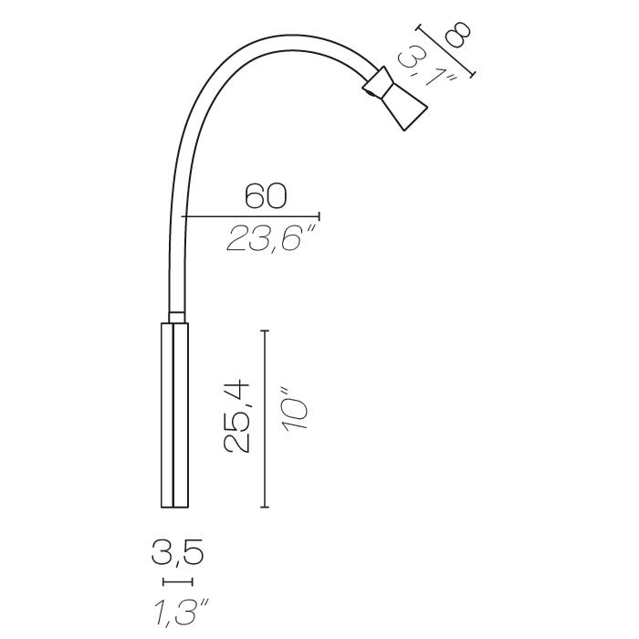 G+T Battery Portable Table/Wall Dimensions