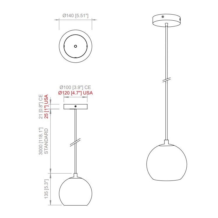 Kubric SO Suspension Dimensions