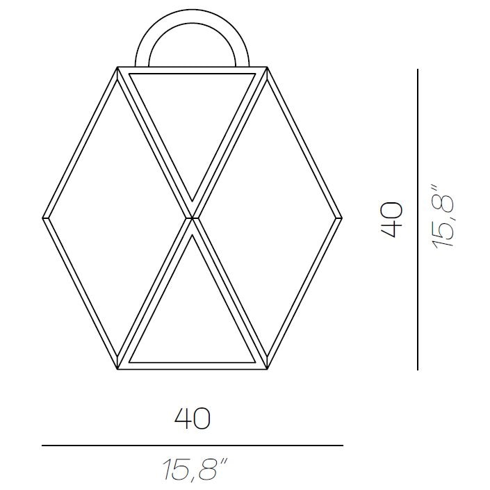 Muse Lantern Outdoor Table/Floor Dimensions