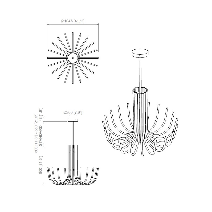 Stardust SO Large Suspension Dimensions