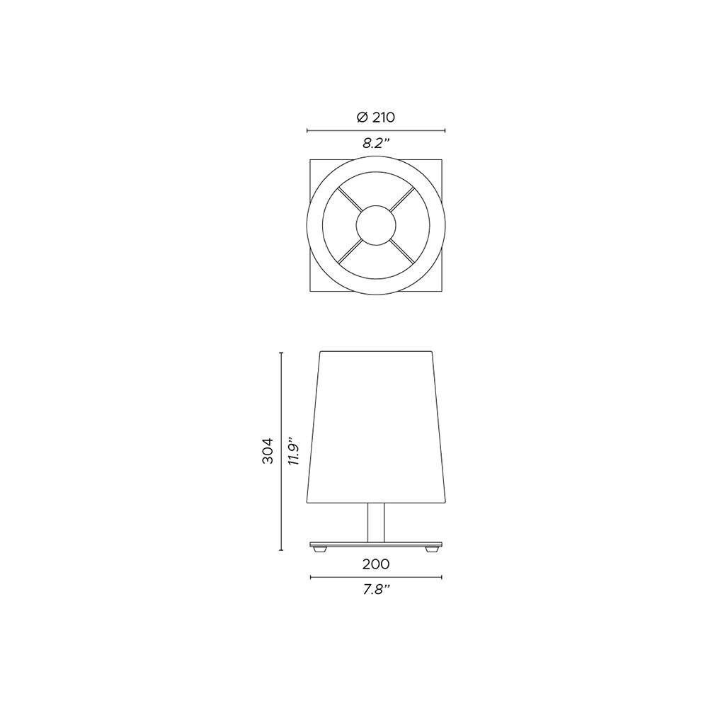 Tonda Table Dimensions