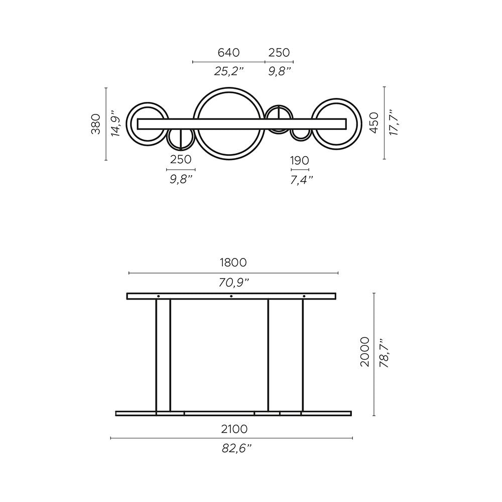 Vegas Suspension Dimensions