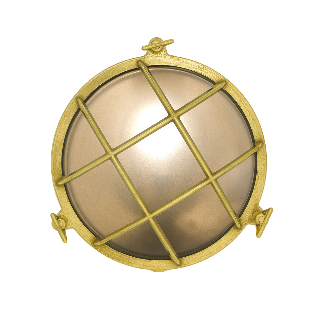 Original BTC Brass Bulkhead Indoor/Outdoor Ceiling/Wall Outdoor Wall Lights