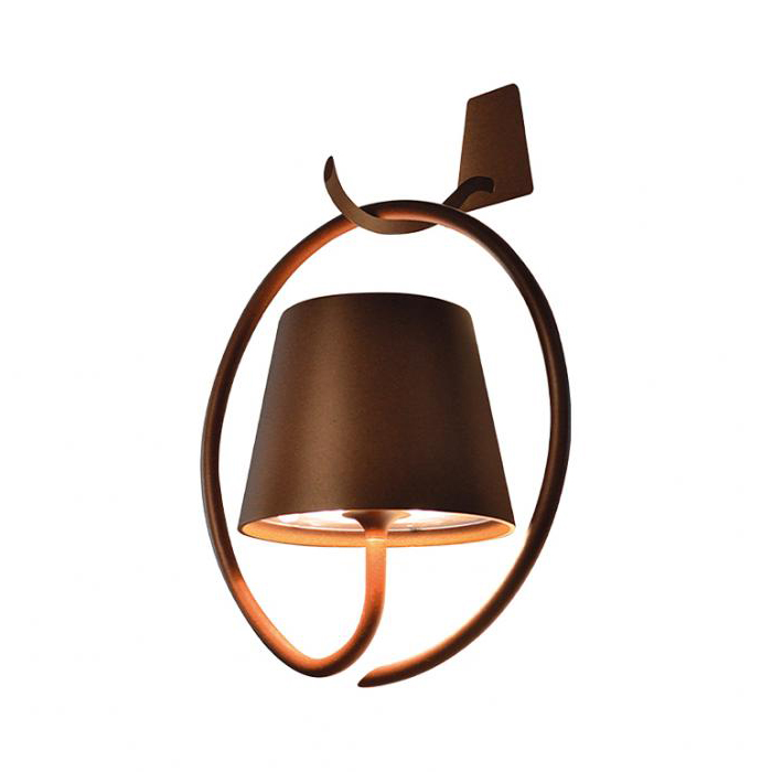Zafferano Poldina Pro Magnetic Outdoor Portable Wall With Mounting Hook and Ring Outdoor Wall Lights