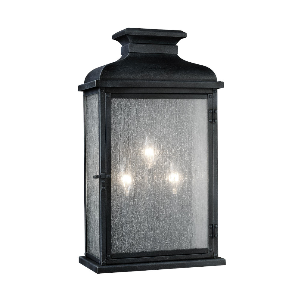 Visual Comfort Studio Collection Pediment Wide Lantern Wall Mid Century Modern Wall Sconces