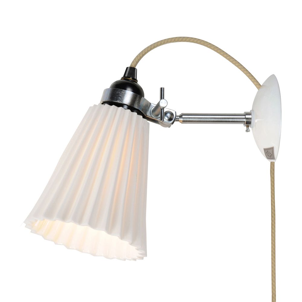 Original BTC Hector Wall Pleat PSC Plug-In Wall Lights