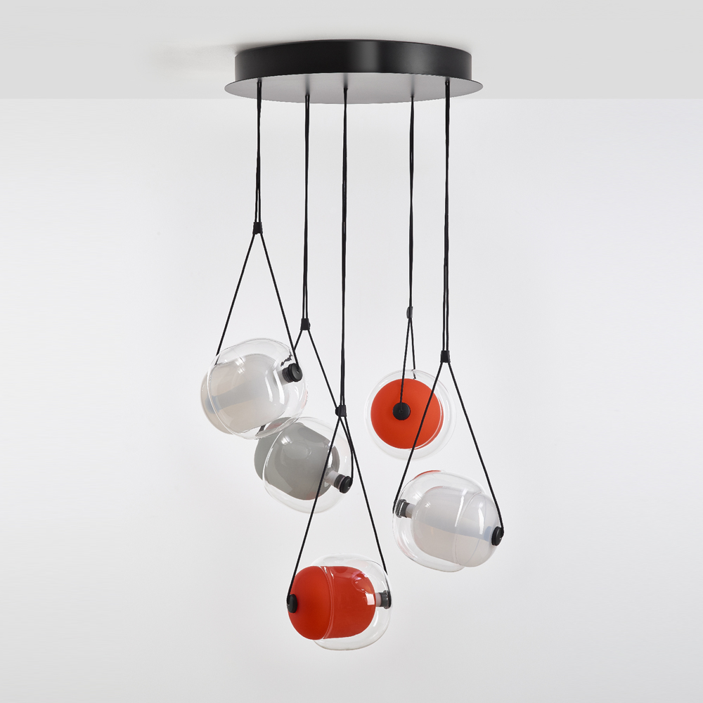 Brokis Capsula Metal Suspension Blown Glass Pendant Lights