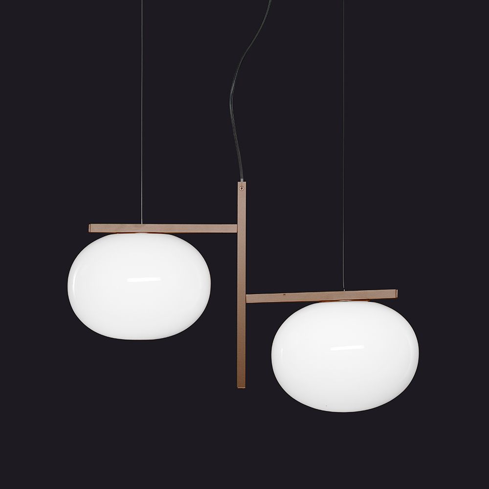 Oluce Alba Suspension Blown Glass Pendant Lights