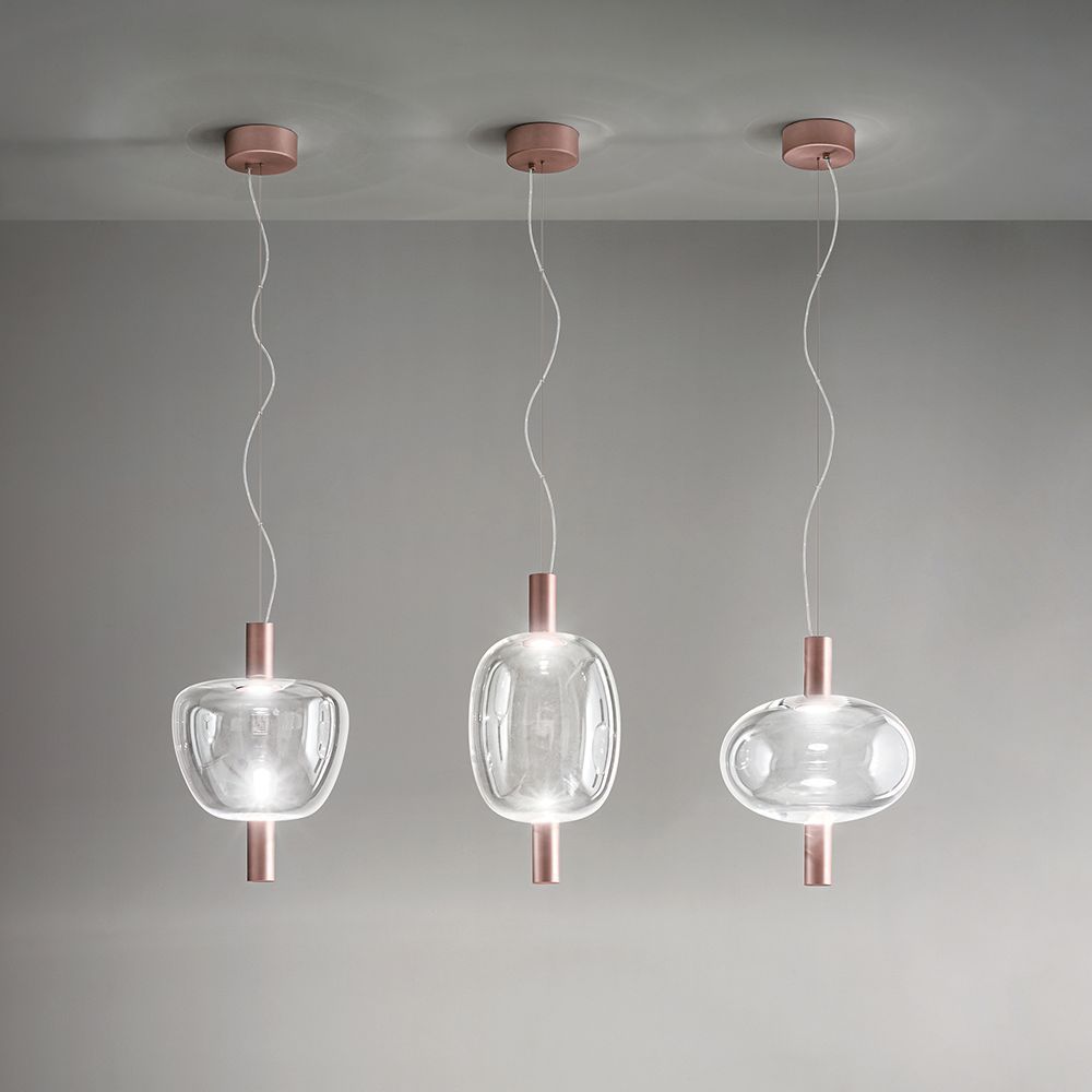 Vistosi Riflesso SP 2 Suspension Blown Glass Pendant Lights