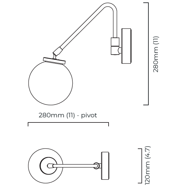 Array Single Opal Wall Dimensions