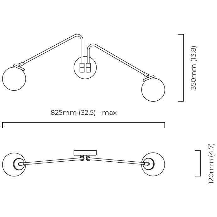 Array Twin Opal Wall Dimensions