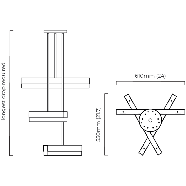 Artés Collective Suspension Dimensions