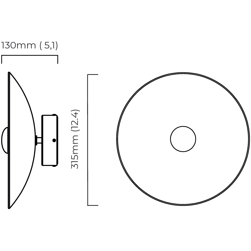 Cielo Ceiling/Wall Dimensions