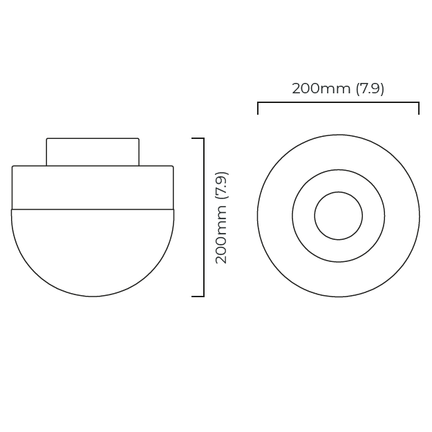 Lucid Ceiling/Wall Dimensions