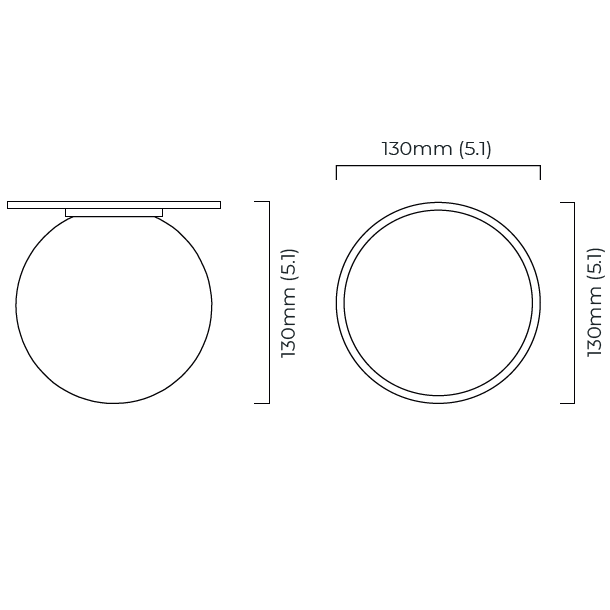 Mezzo Ceiling/Wall Dimensions